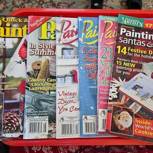 set of six vintage 2002 2003 quick and easy painting magazines great condition